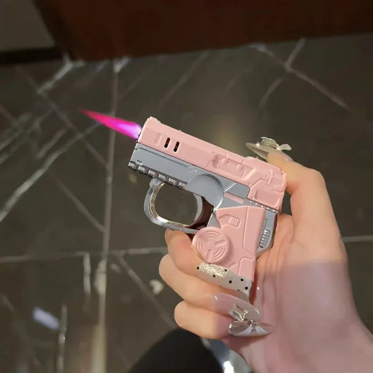 2024 New Gyro Folding Pistol Shaped Gas Lighter Fingertip